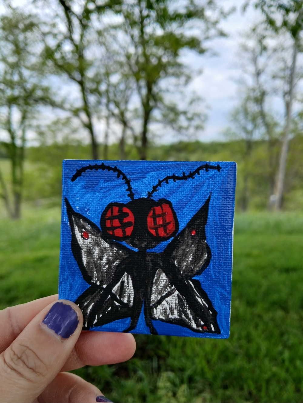 Mini Mothman Painting